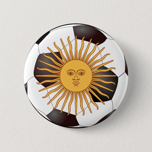 Argentinië "Sol de Mayo" Ronde Button 5,7 Cm (Voorkant)