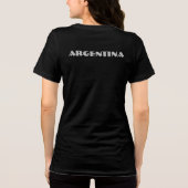 ARGENTINIË Speciale Gift Zwarte Toeristische Klass Tri-Blend Shirt (Achterkant)