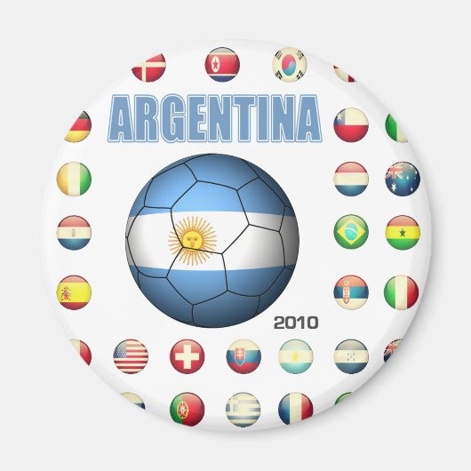Argentinië t-shirt D7 Magneet (Voorkant)