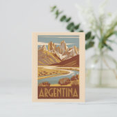 Argentinië Travel Art Vintage Briefkaart (Staand voorkant)