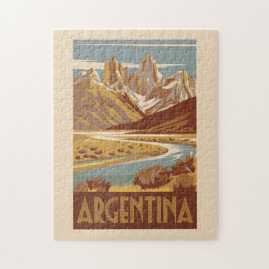 Argentinië Travel Art Vintage Legpuzzel (Verticaal)