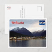 Argentinië - ushuaia - bij nacht - briefkaart (Voorkant / Achterkant)