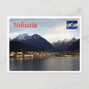 Argentinië - ushuaia - bij nacht - briefkaart