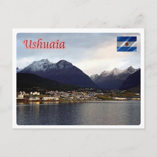 Argentinië - ushuaia - bij nacht - briefkaart (Voorkant)