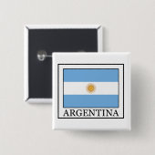 Argentinië Vierkante Button 5,1 Cm (Voorkant /achterkant)