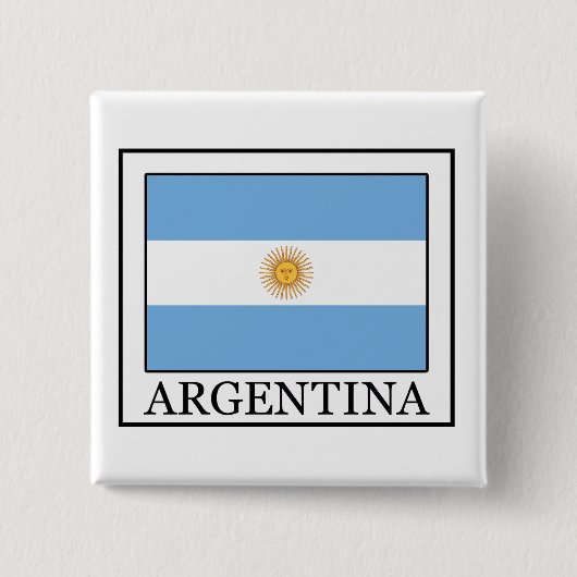Argentinië Vierkante Button 5,1 Cm (Voorkant)