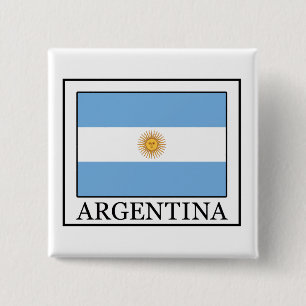 Argentinië Vierkante Button 5,1 Cm