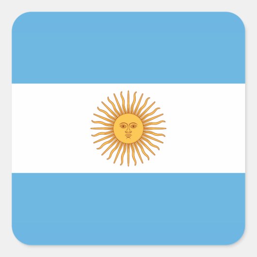 Argentinië Vierkante Sticker (Voorkant)
