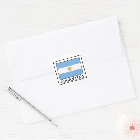 Argentinië Vierkante Sticker (Envelop)