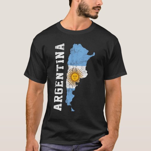 argentinië vlag , argentinië t-shirt (Voorkant)