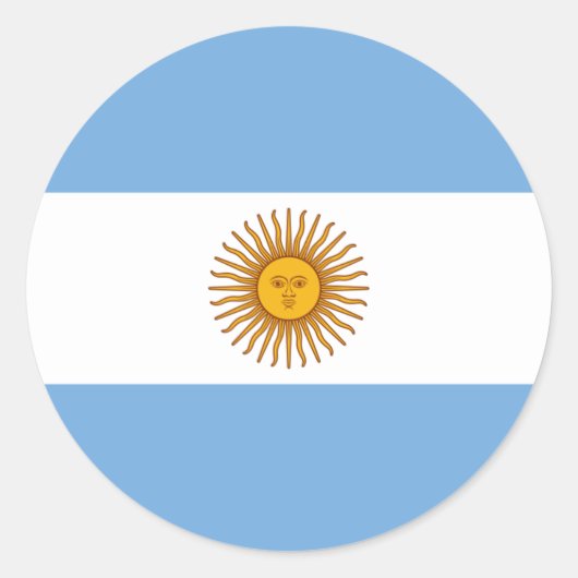 Argentinië Vlag - Bandera Argentinië Ronde Sticker (Voorkant)