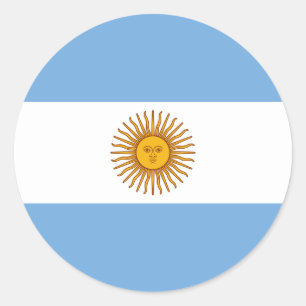 Argentinië Vlag - Bandera Argentinië Ronde Sticker