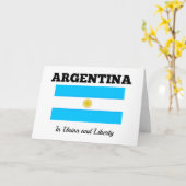 Argentinië - Vlag en motto Kaart (Gele Bloem)