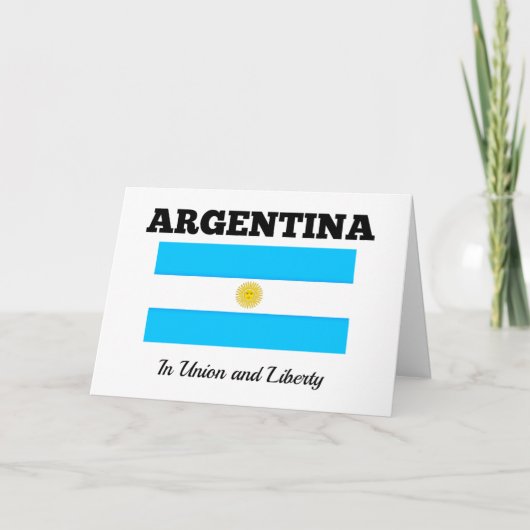 Argentinië - Vlag en motto Kaart (Voorkant)