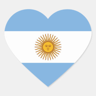 Argentinië Vlag Hart Sticker
