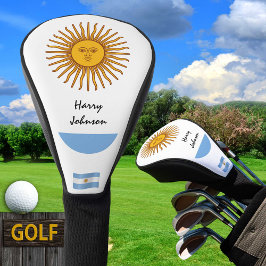 Argentinië Vlag & Monogrammed Golfclubs Hoesjes Golfheadcover