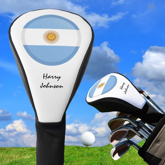Argentinië Vlag & Monogrammed Golfclubs Hoesjes Golfheadcover