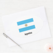 Argentinië vlag ovale stickers (Envelop)