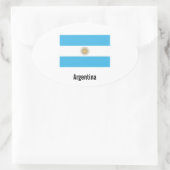 Argentinië vlag ovale stickers (Tas)
