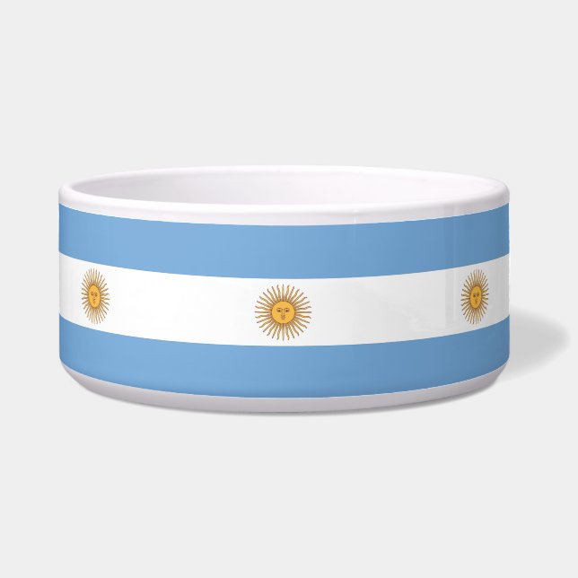 Argentinië Vlag Pet Bowl Voerbakje (Voorkant)