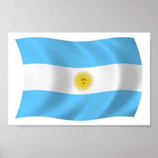 Argentinië Vlag Poster Print (Voorkant)