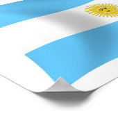 Argentinië Vlag Poster Print (Hoek)