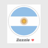 Argentinië Vlag Ronde Sticker (Vel)