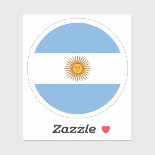 Argentinië Vlag Ronde Sticker (Vel)