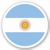 Argentinië Vlag Ronde Sticker (Voorkant)