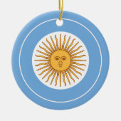Argentinië Vlag Roundel, Ronde Argentijnse Vlag Keramisch Ornament (Voorkant)