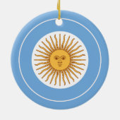 Argentinië Vlag Roundel, Ronde Argentijnse Vlag Keramisch Ornament (Achterkant)