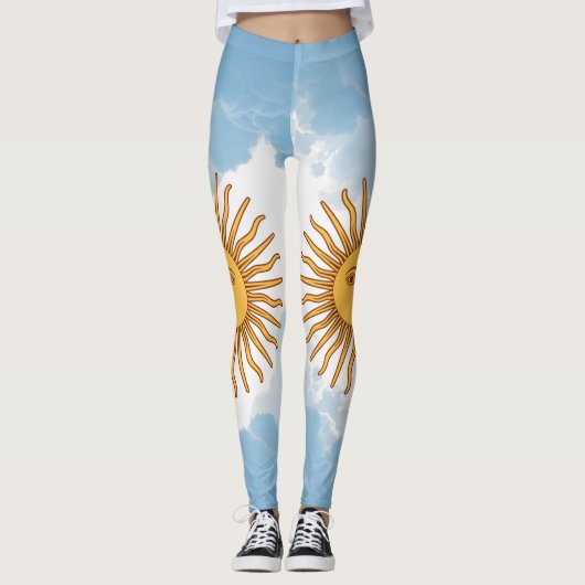 Argentinië Vlag Teenslippers Leggings (Voorkant)