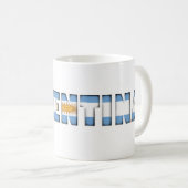 Argentinië vlag Typografie Koffiemok (Voorkant rechts)