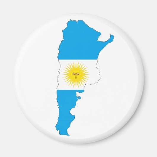 argentinië vlaggenkaartsymbool magneet (Voorkant)