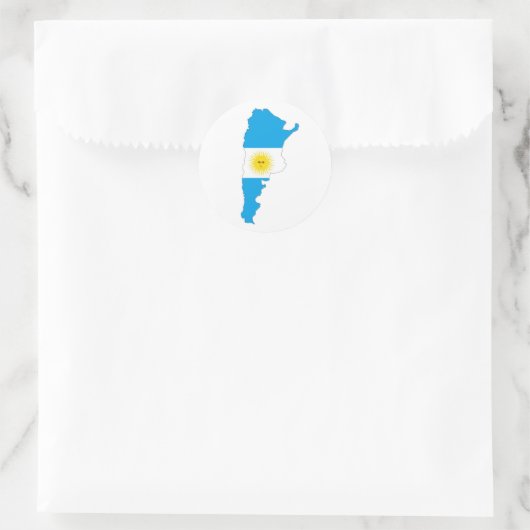 argentinië vlaggenkaartsymbool ronde sticker (Tas)
