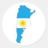argentinië vlaggenkaartsymbool ronde sticker (Voorkant)