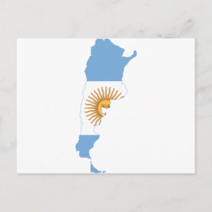 Argentinië Vlagkaart AR Briefkaart