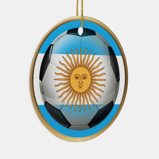 Argentinië Voetbal Keramisch Ornament (Rechts)