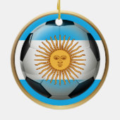 Argentinië Voetbal Keramisch Ornament (Achterkant)