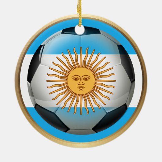 Argentinië Voetbal Keramisch Ornament (Achterkant)