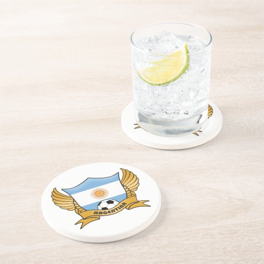 Argentinië Voetbal Onderzetters (Zijkant)