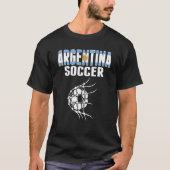 Argentinië Voetbal op het net van het Argentijnse  T-shirt (Voorkant)