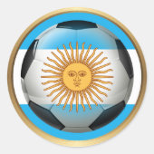 Argentinië Voetbal Ronde Sticker (Voorkant)
