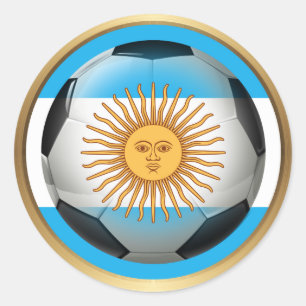 Argentinië Voetbal Ronde Sticker