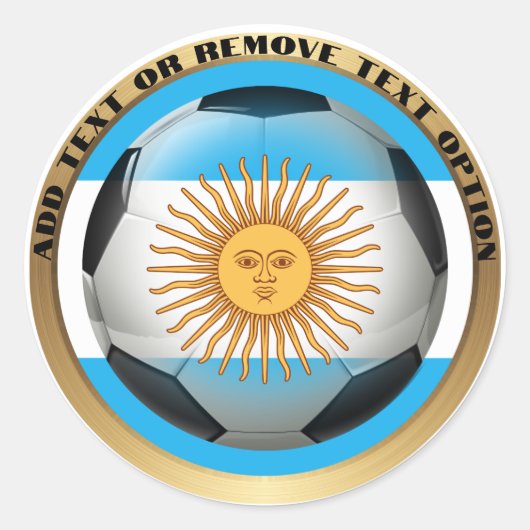 Argentinië Voetbal Sport Ronde Sticker (Voorkant)