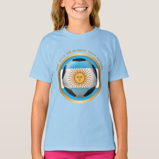 Argentinië Voetbal Sport T-shirt (Voorkant)