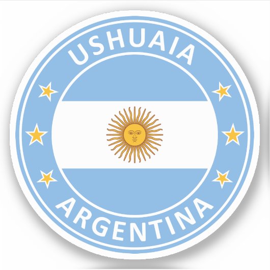 Argentinië, Vuurland, Ushuaia Sticker (Voorkant)