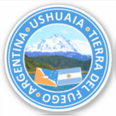 Argentinië, Vuurland, Ushuaia Sticker (Voorkant)