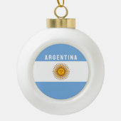 Argentinië Zuid-Amerika Vlag Buenos Aires Keramische Bal Ornament (Voorkant)