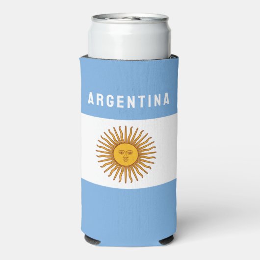 Argentinië Zuid-Amerika Vlag Buenos Aires Seltzer Blikjeskoeler (Seltzer Achterkant)
